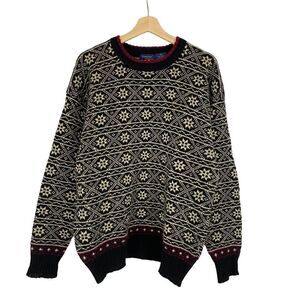VTG 90's Cambridge Classics Men's Sweater Wool Nordic FairIsle Size L Holidays‎